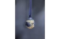 185  Bunzlau Kerstbal Druppel vorm U3256 Unikat